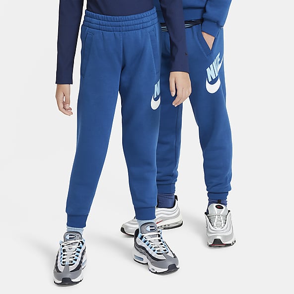 Nike Swoosh Just Do It Track Pants Jogger Trousers Girls Blue