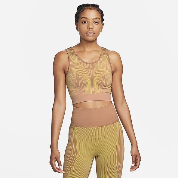 nike ribbed high neck long sleeve crop top