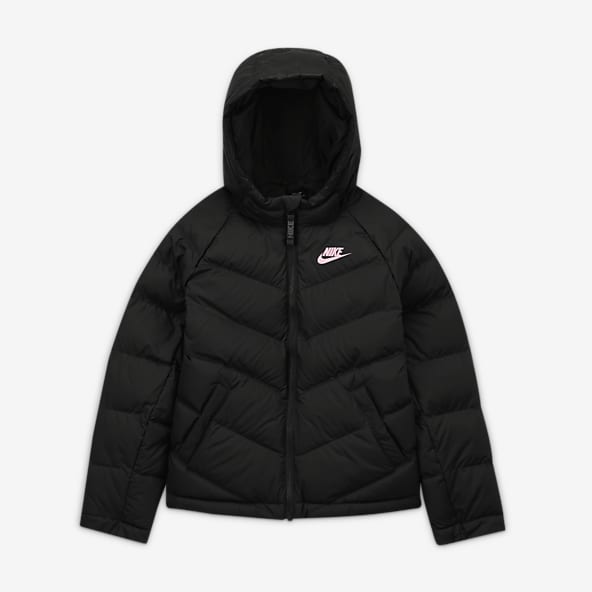 nike padded jacket grey