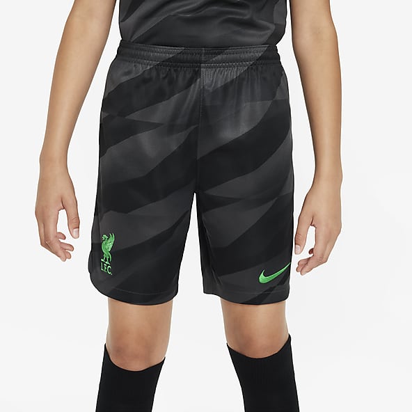 NWT Nike Boys YLG Neon Yellow/Gray/Black Dri-Fit Shorts Set Large