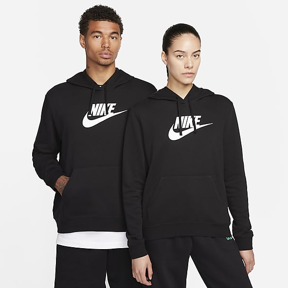 Nike Center Swoosh Hoodie Women's Size XS Black Pullover Sweatshirt Sweater