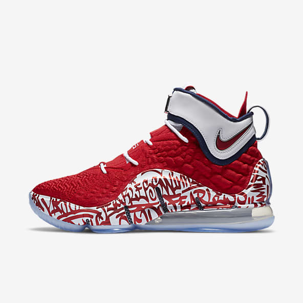 red lebron james shoes