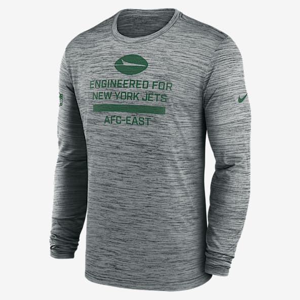 New York Jets Sideline Team Issue Velocity Playera de manga larga Nike Dri-FIT de la NFL para hombre
