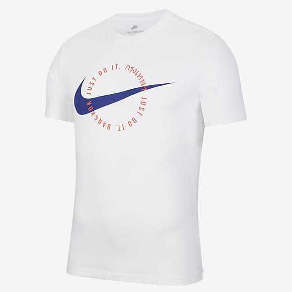 blue and white nike t shirt