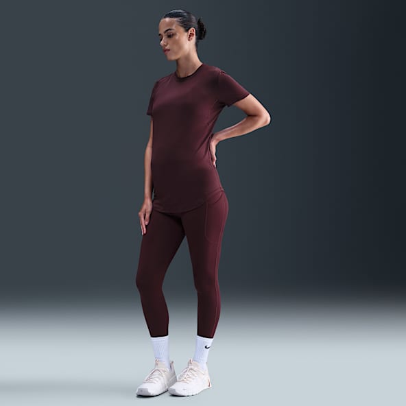Nike (M) One Leggings i 7/8 lengde med høyt liv og lommer til dame (mammaklær)