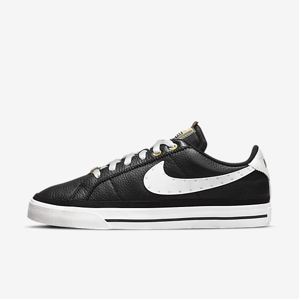 Womens nike shoes black and white clearance