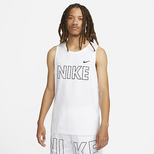 Nike Men's Compression Tank - White/Black/Black, Small : .co