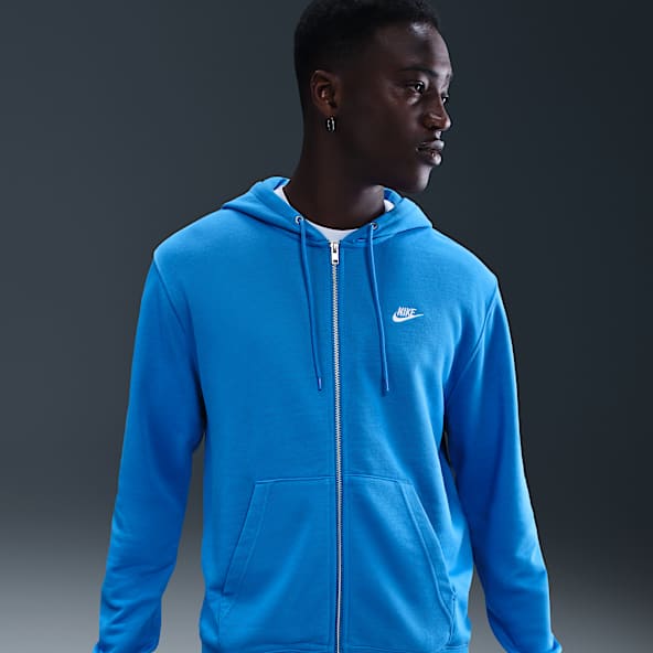 Nike Club Felpa con cappuccio e zip a tutta lunghezza in French terry - Uomo