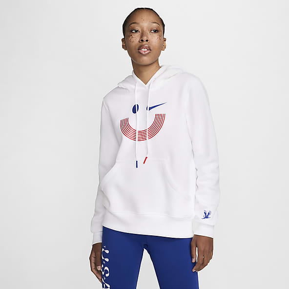 Nike white hoody top