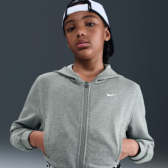 Nike Pro Fleece Big Kids' (Girls') Dri-FIT Full-Zip Hoodie