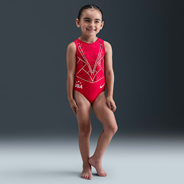 Nike Gymnastics Red Armour Leotard