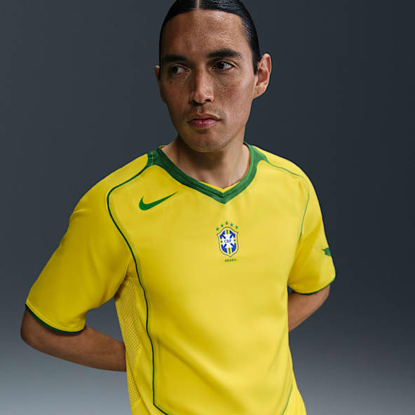 Brésil 2004 Total 90 Reissue Maillot Replica Nike Football pour homme