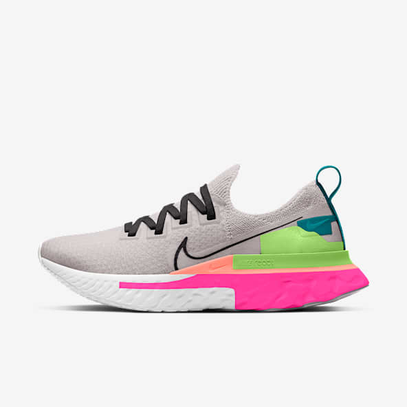 tênis nike epic react flyknit feminino rosa 34 personalizável