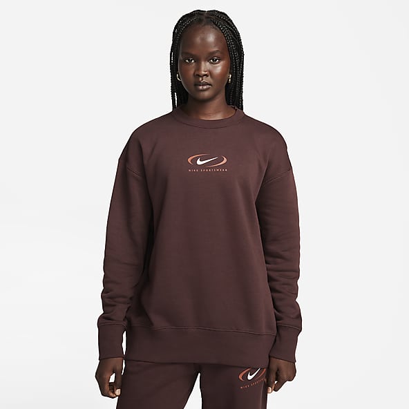NIKE Sportswear Womens Oversized Crop Crewneck Sweatshirt