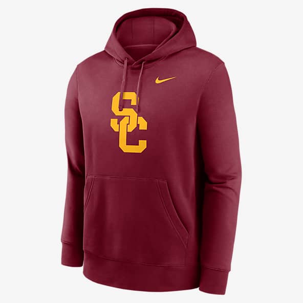 USC Trojans Primetime Evergreen Club Primary Logo Men's Nike College Pullover Hoodie
