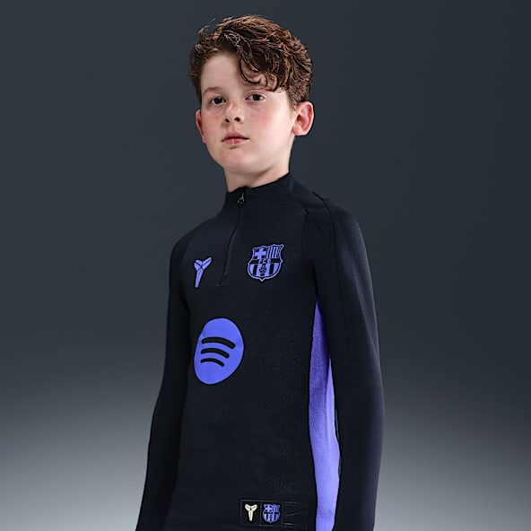 FC Barcelona Strike Away Kobe Pre-Match-Fußball-Drill-Oberteil mit Dri-FIT-Technologie (ältere Kinder)