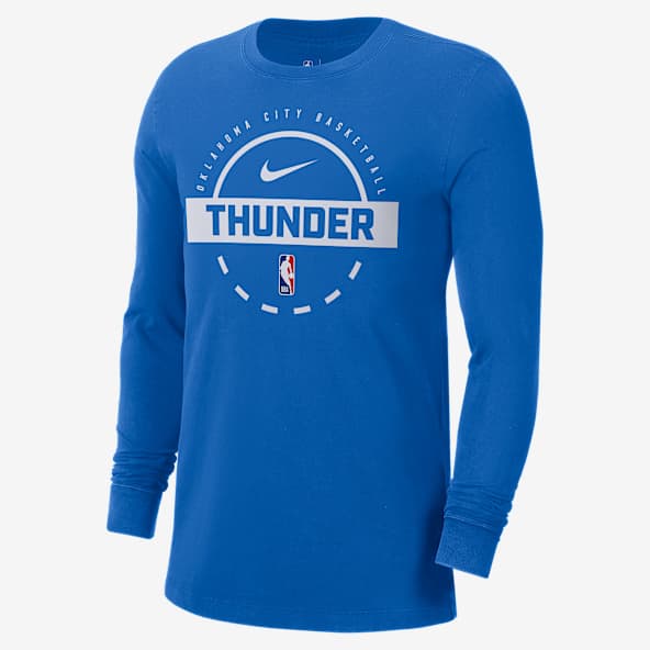 Oklahoma City Thunder Playera de entrenamiento de manga larga Nike de la NBA para hombre
