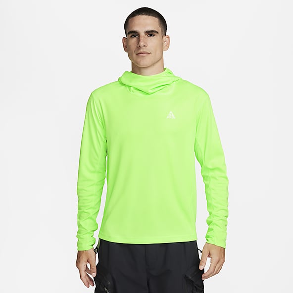 Nike Hoodie Men's Black Orange Sweatshirt Size Small Pullover dri-fit