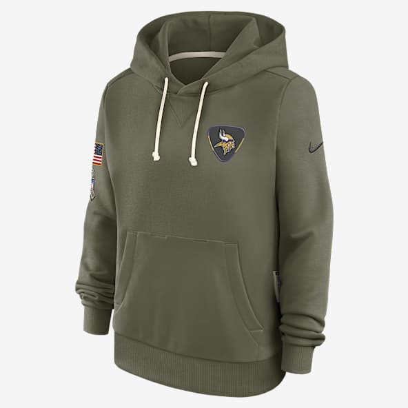 Minnesota Vikings Salute to Service Sideline Women's Nike Dri-FIT NFL Pullover Hoodie