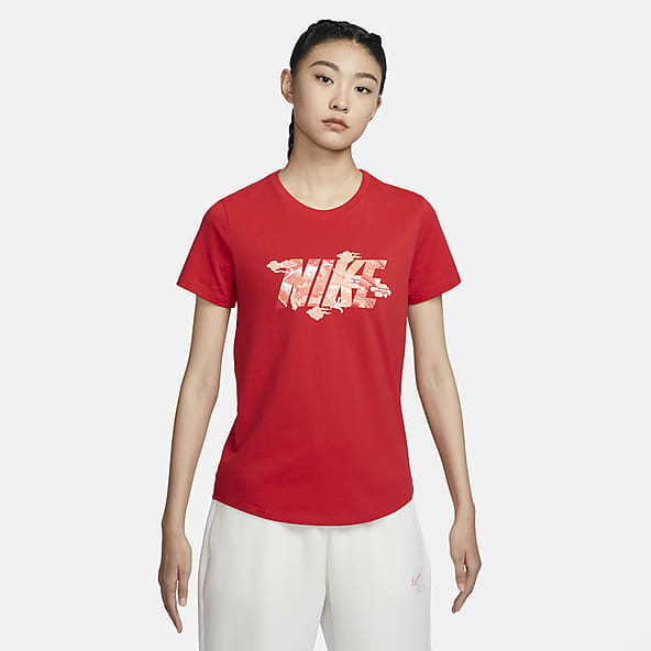 Red Tops & T-Shirts. Nike IN