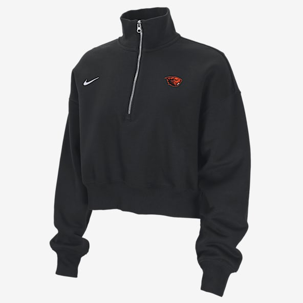 Oregon State Phoenix Fleece Women's Nike College Cropped 1/4-Zip Top