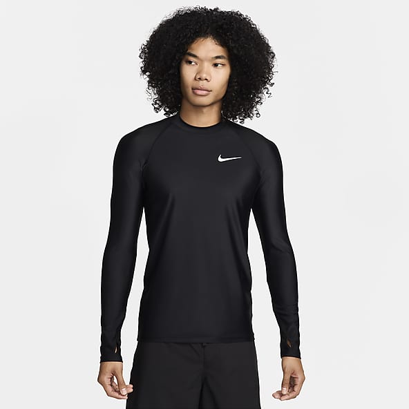 Heathered long-sleeve rashguard T-shirt, Nike Swim, Men's Fitted Swimwear  Online