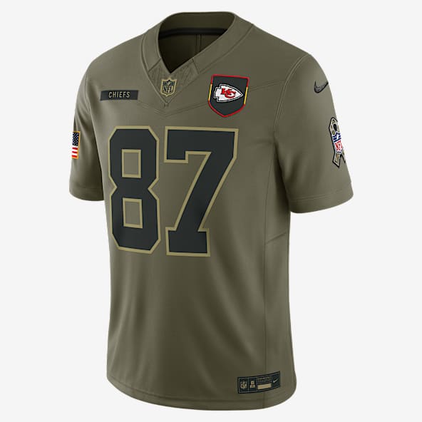 Travis Kelce Kansas City Chiefs Salute to Service Men's Nike Dri-FIT NFL Limited Jersey