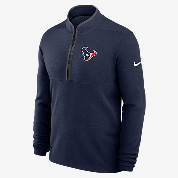 Houston Texans Logo Victory Men's Nike Dri-FIT NFL 1/2-Zip Long-Sleeve Top