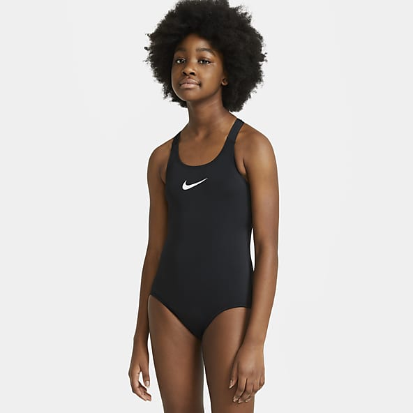 Nike Big Kids' (Girls') U-Back 1-Piece Swimsuit.