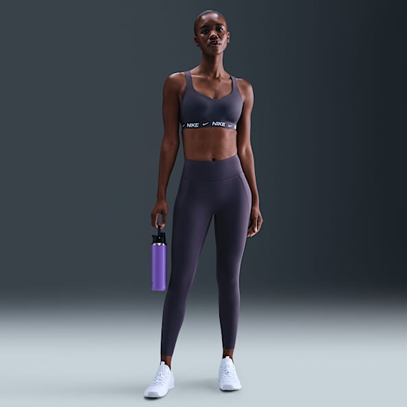 Nike Universa Leggings de tiro alto de sujeción media de 7/8 con bolsillos para mujer