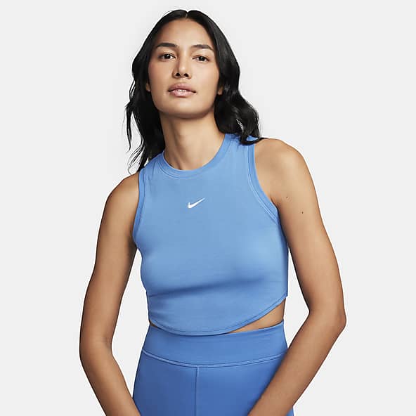 Nike Yoga Ruched Tank Blue Small  Performance tank tops, Workout tank tops,  Adidas tank top