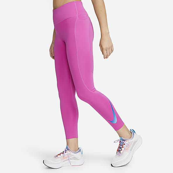 Nike Running Swoosh Run Fast Dri-FIT heritage logo 7/8 leggings in