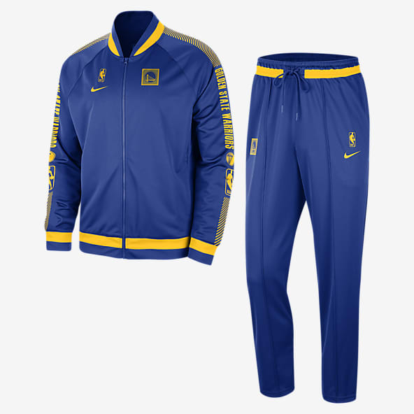 Blue Performance Golden State Warriors Tracksuit Tops. Nike IE