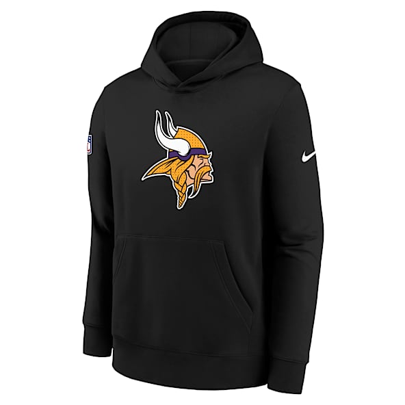 Minnesota Vikings Sideline Club Sudadera con gorro sin cierre Nike de la NFL para niños talla grande