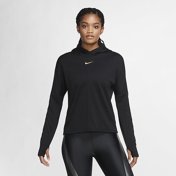 nike hooded running top
