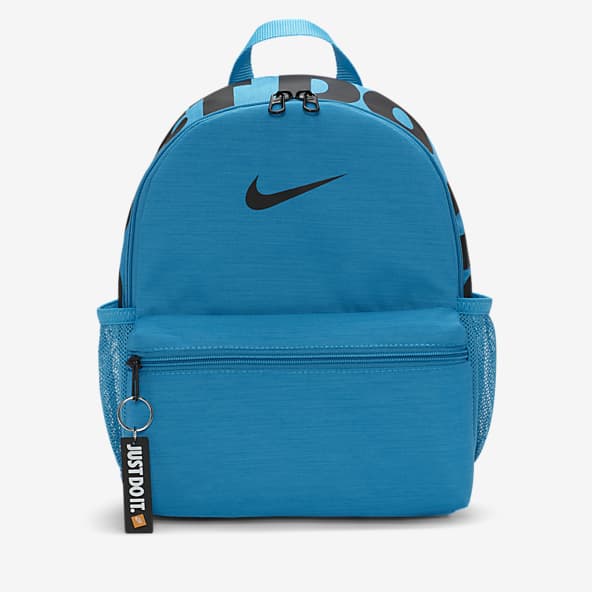 blue and green nike backpack