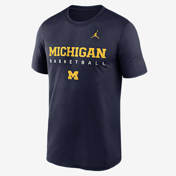 Michigan Courtside Basketball Legend Michigan Courtside Basketball Legend Men's Jordan Brand Dri-FIT College T-Shirt