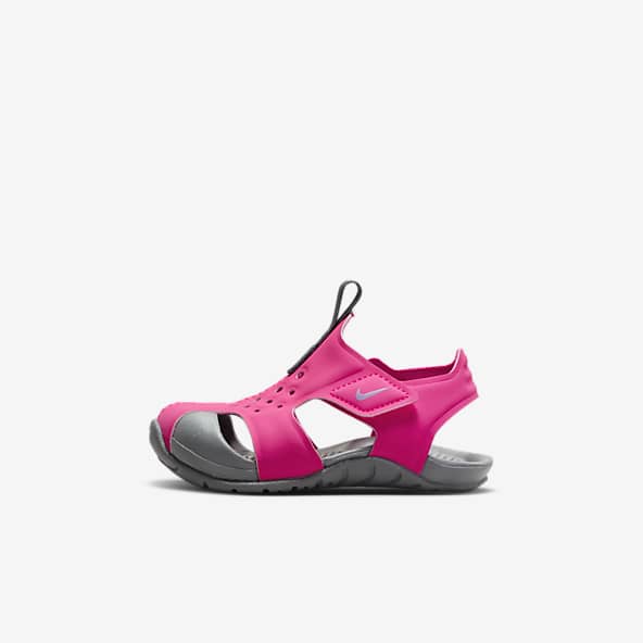 nike pink sandals