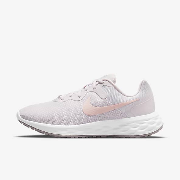 pink running nike shoes