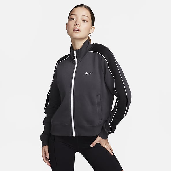 Nike Women's Hoodie Top Fleece Jacket Full Zip Sport Sweatshirt Black –  Smfashiontrends