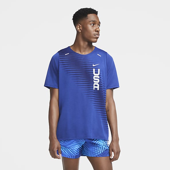 Playera nike running hombre clearance