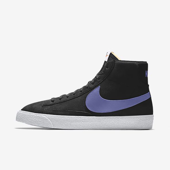 purple and black nike shoes