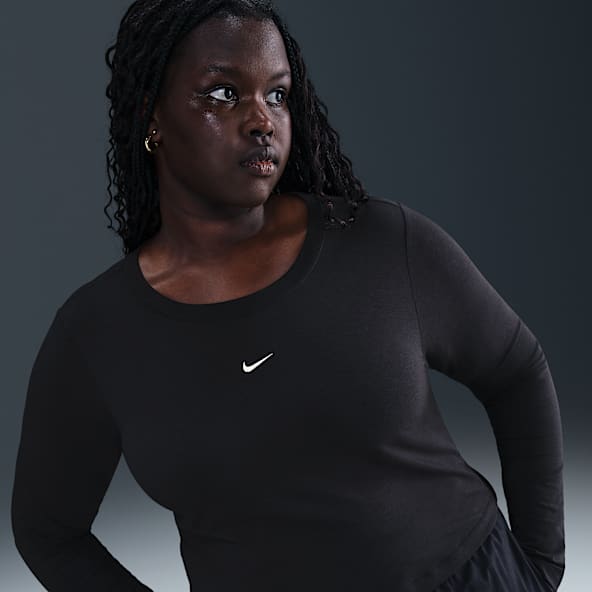 Nike Sportswear Chill Knit Crop top entallat de màniga llarga (Talles grans) - Dona