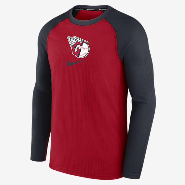 Men's Nike Red Dayton Flyers Big Logo Performance Long Sleeve T-Shirt