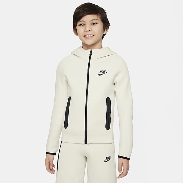 Nike Boy`s Dry Fit Therma Zip Hoodie & Sweatpants 2 Piece Set  (White(86G933-W1X)/Black, 12 Months)