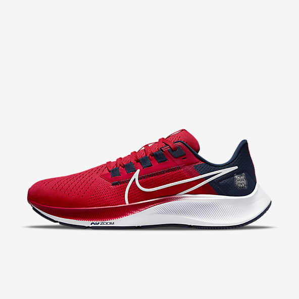 red sports shoes nike