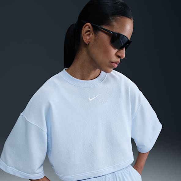 Nike Sportswear Phoenix Fleece Playera de manga corta de French Terry holgada cropped para mujer