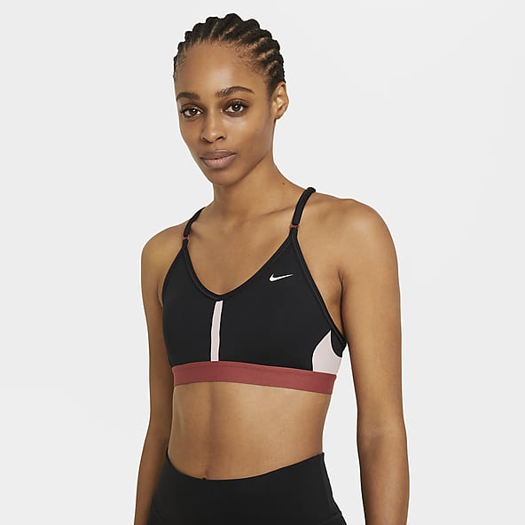 Nike Women's Dri-FIT Indy Icon Clash Light-Support Padded Houndstooth Sports  Bra (X-Large, Black/Black/Chile Red) at  Women's Clothing store