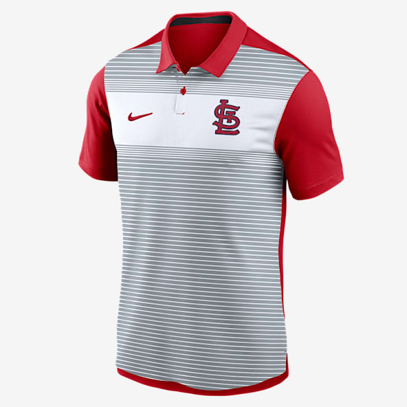 St. Louis Cardinals Striped Vapor Polo Men's Nike Dri-FIT MLB Polo