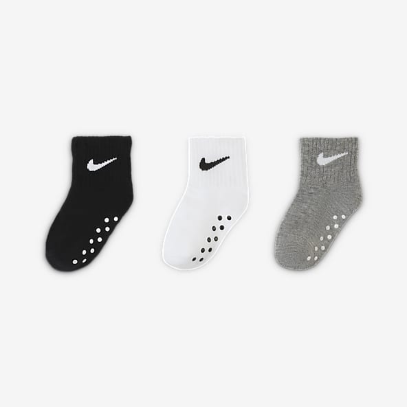 Nike Vristhöga strumpor Swoosh med greppmönster för baby (3 par)